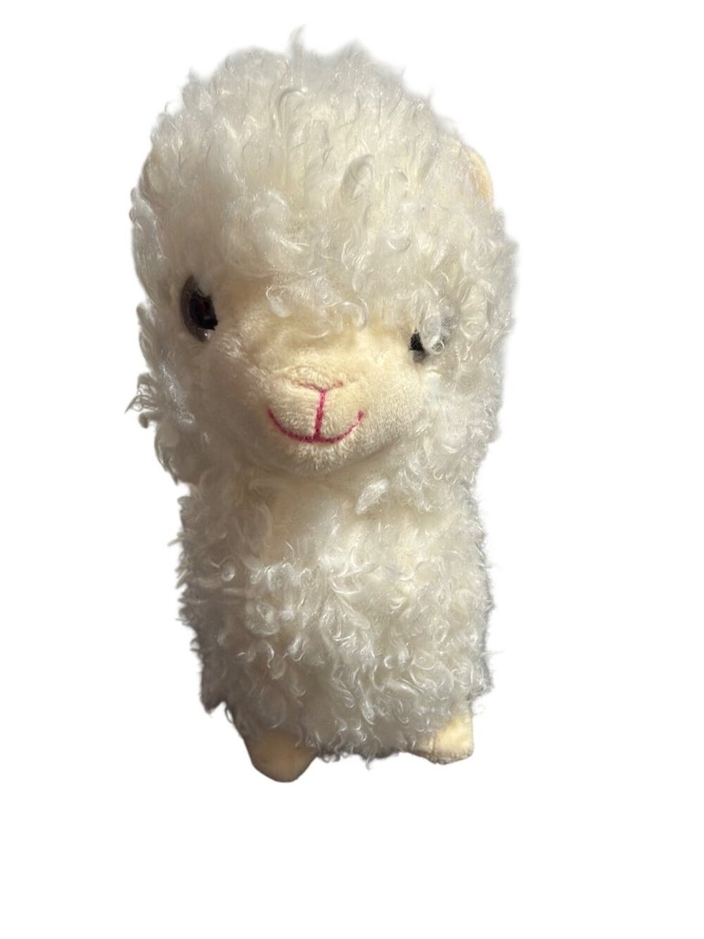Hugfun White Plush Alpaca Llama Stuffed Animal Toy Fluffy Cuddly 9" Tall
